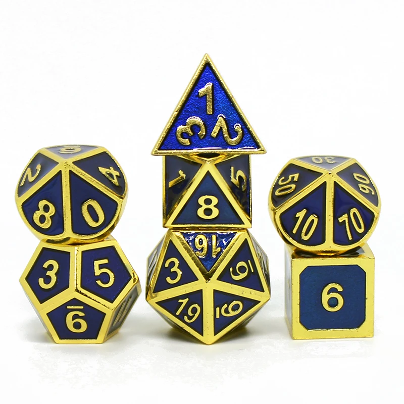 Металлические кости dnd Набор кубиков rpg многогранные Твердые кубики настольные