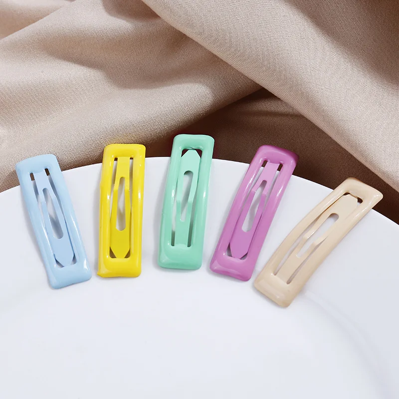 

Candy Solid Color Cute Glitter Hairpins Snap Hair Clip for Girls Hair Pins Unique Women's Gift BB Candy Color Hair Accessories