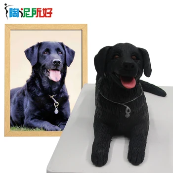 

TNSH Animal Dog Statue Handmade Statue Polymer Clay Doll Pet Dog Birthday Cake Topper Decoration Art Lion King