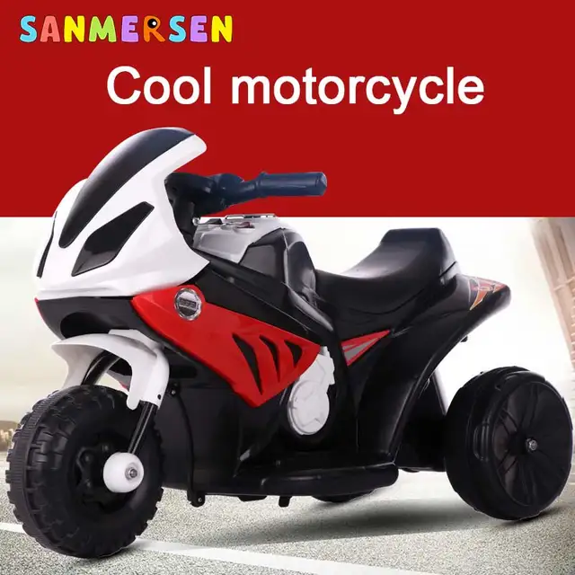 Children Electric Motorcycle Tricycle Off-road Charging Motorcar With Microphone Music Lighting Baby Three Wheels Ride On Cars 4
