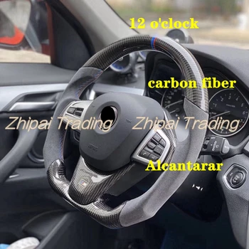 

100% Real Carbon Fiber Customized For BMW X3 X5 modified carbon fiber racing steering wheel Assembly with paddle shift