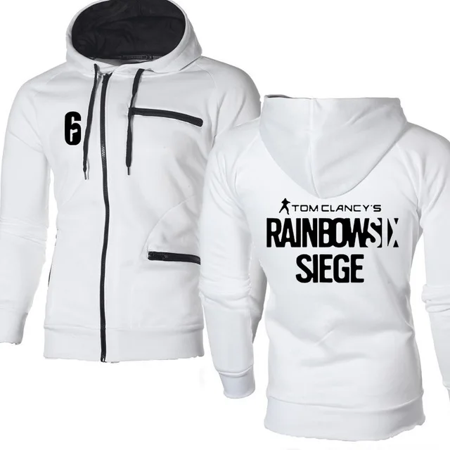 Толстовка с принтом Rainbow six siege, мужская куртка, весна-осень, флисовая, Harajuku, теплые толстовки на молнии, мужские толстовки, мужская одежда H - Цвет: as picture