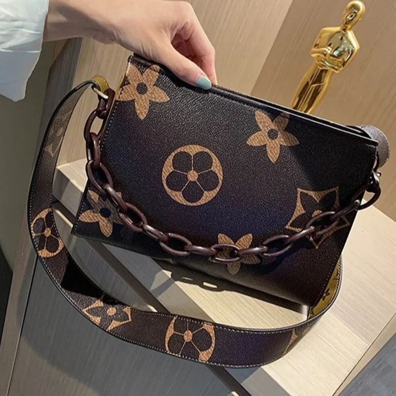 

2020 New Luxury Brand Famous Women's Handbag Chain Print Ladies Shoulder Messenger Evening Clutch Bags Purses and Handbags