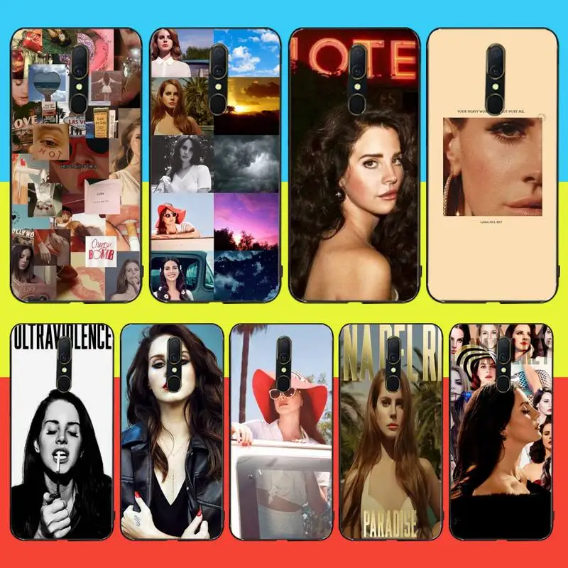 PENGHUWAN Sexy singer model Lana Del Rey TPU black Phone Case Cover Hull For Oppo A5 A9 2020 Reno Z Realme5Pro R11 case | Мобильные