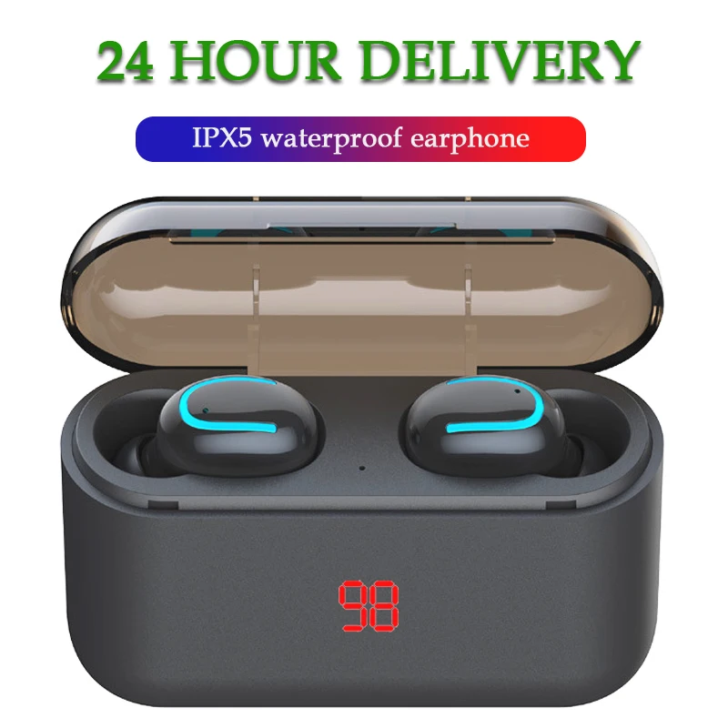 Новинка TWS Беспроводные наушники с Bluetooth зарядная коробка Наушники Спортивные HD