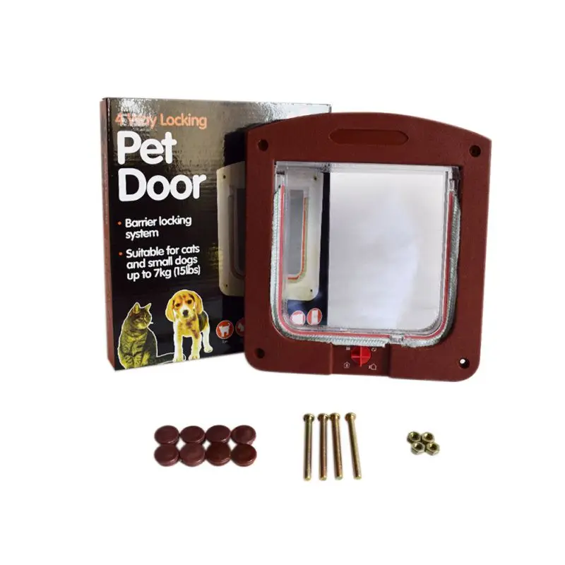 Двери для кошек, магнитные двери для домашних животных с поворотным замком, устойчивые к атмосферным воздействиям, двери для домашних животных, товары для кошек, котят