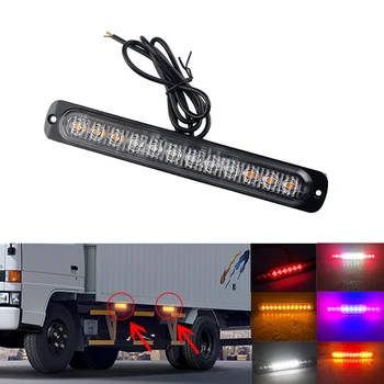 

12LED Car Brake Strobe Warning lights turn signal tail light Amber White Truck Hazard Beacon Flash Warn Emergency Lamp 12-24V