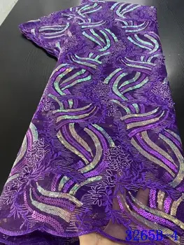 

High Quality Sequins Lace Fabrics 2020 Latest African Sequence Lace Fabric for Bridal Lace Nigerian Net Lace Fabric YYZ788