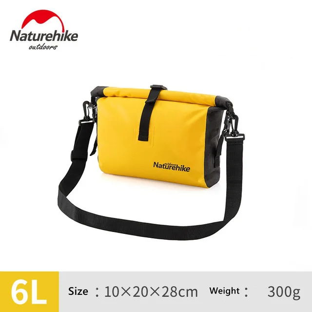 6L Yellow Naturehike 6L/15L сухая сумка влажная сухая разделительная сумка для хранения сумка на плечо Каякинг дрейфующий плавательный пляж сухая посылка Одиночная сумка - Color: 6L Yellow