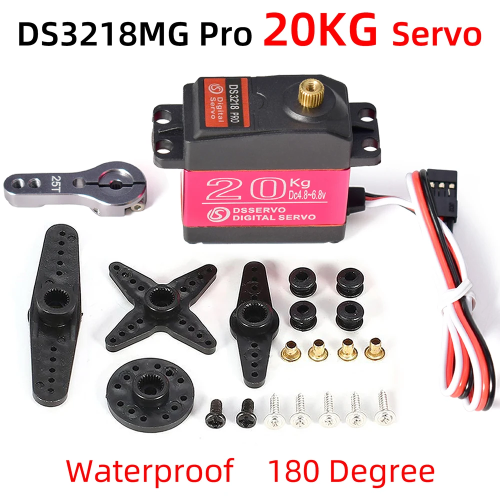 DS3218 RC servo 20KG metal gear digital servo Waterproof version for cars 0 M WZ 