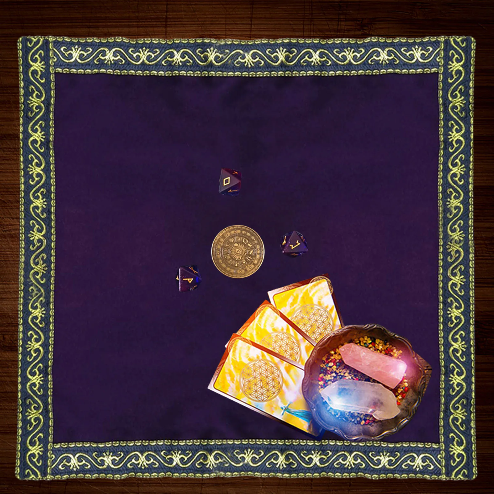 50*50CM Altar Retro Tarot Cards Mat Pad Party Table Cloth Board Game