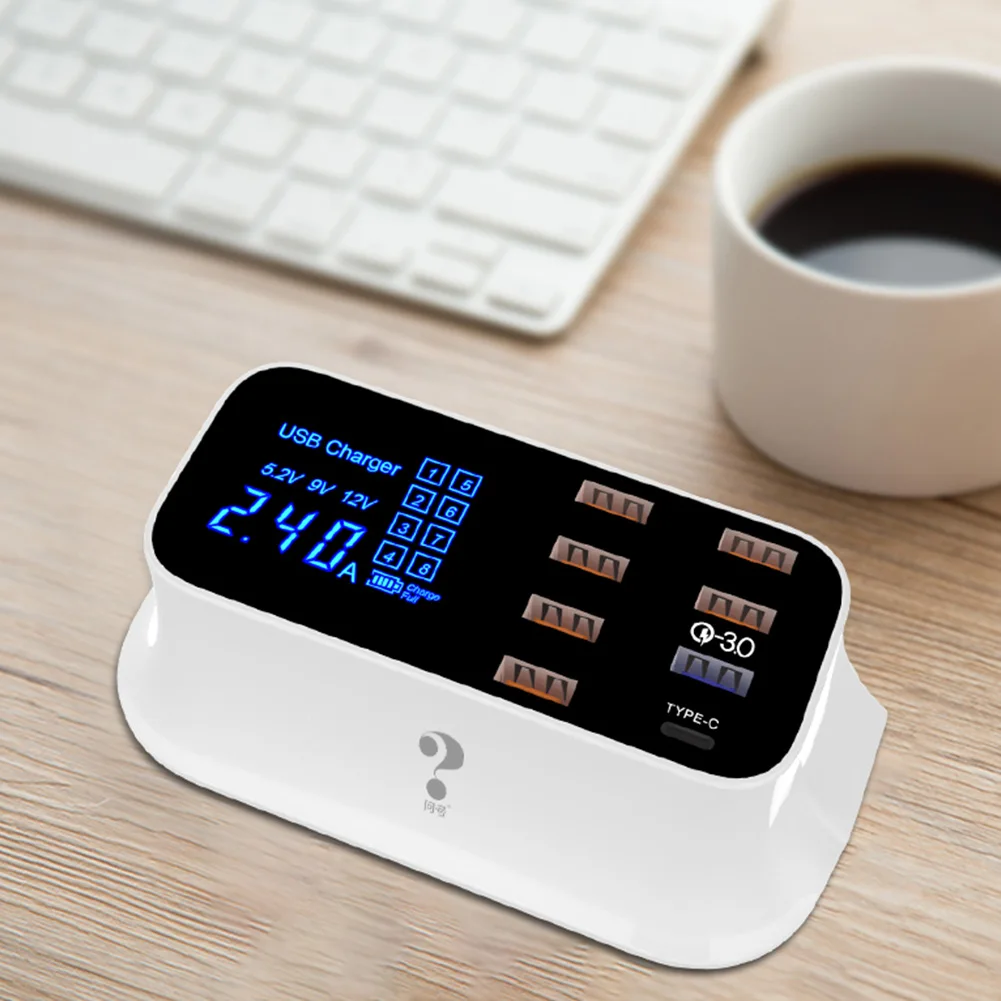 Офисное быстрое многопортовое Зарядное устройство USB для телефона дома lcd type-c