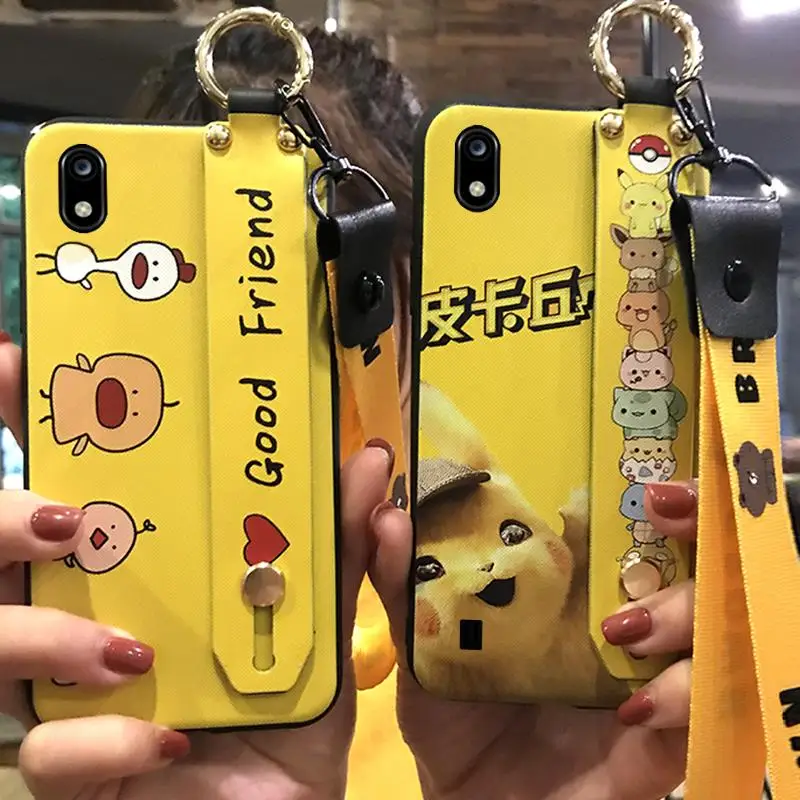 

Phone Case For ZTE Blade A7 2019 6.09-inch Cute Cartoon Series Lanyard Phone Holder TPU Silicone Shockproof Cover