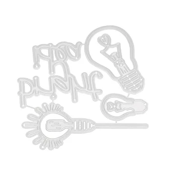 

Bright Idea Word Light Bulb Metal Cutting Dies for Scrapbooking New 2020 Craft Die Cut Card Making Embossing Stencil