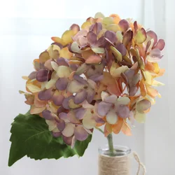 Elegant Retro Autumn Hydrangea Bouquet for Home and Event Decoration (Deep yellow A)