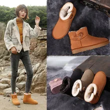 Новые женские зимние ботинки классические высококачественные зимние ботинки из натуральной кожи австралийские брендовые теплые женские ботинки большого размера Женская обувь