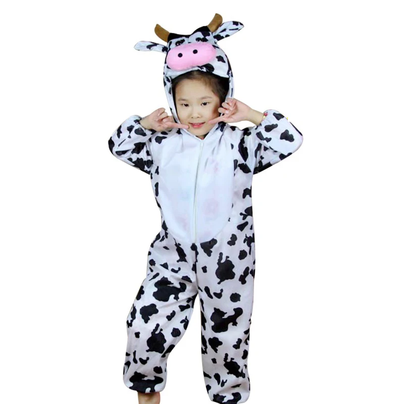 Kids Cartoon Animals Farm Cow Costumes Boy Girl Halloween Cosplay Costume Anime Disfraces Dress Up Role Play Jumpsuit Clothes Kids Cartoon Animals Farm Cow Costumes Boy Girl Halloween Cosplay Costume Anime Disfraces Dress Up Role Play Jumpsuit Clothes