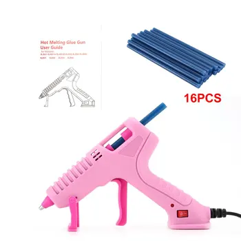 

RJ801 30W Hot Melt Glue Gun with Glue Stick for DIY Handwork Toy Repair Tools Electric Heat Temperature Glue Guns Pink US type