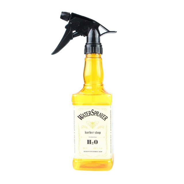 Hairdressing Spray Bottle Salon Barber Hair Tools Water Sprayer Retro Whiskey Oil Head Watering Can