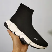 Удобные Стрейчевые вязаные носки; обувь с алфавитом; брендовые носки; модная дизайнерская обувь; Новинка; теплая женская обувь; chaussures de sport