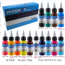 New Permanent 14 Color Tattoo Ink 1oz / Bottle Tattoo Ink Set High quality