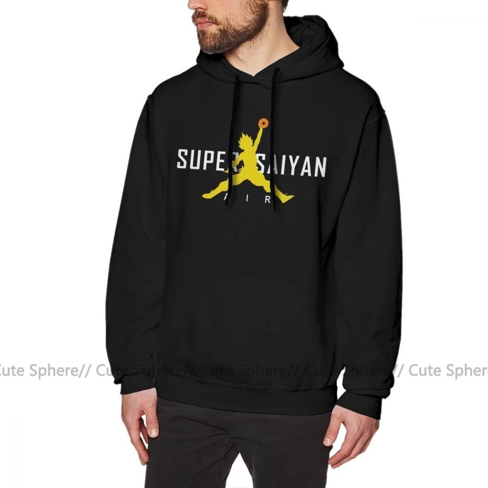 Dragon Ball Z худи Air Super Saiyan классические толстовки Длинные Большой пуловер худи хлопок черный теплый уличная мужская Толстовка