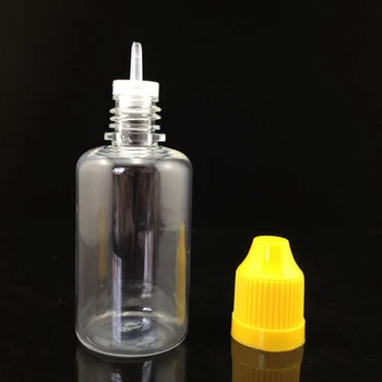 

150pcs 30ml 50ml PET Empty Bottle with Childproof Cap Long Tip Clear Hard Plastic Dropper Bottles for E cig liquid YZHHC