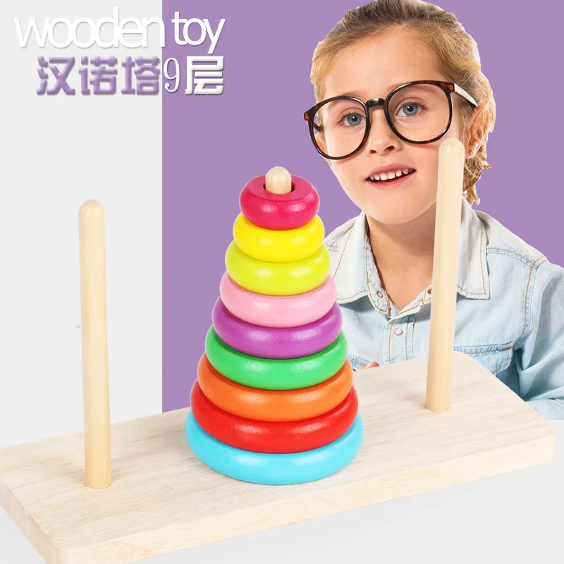  Wooden Classical Educational Toy Adult Children Hanoi Tower of Hanoi Thinking Training Intelligence - 4000292834576