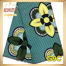 Ткань с золотым восковым принтом RONVITAL, африканская ткань с принтом, женское платье, сделай сам, восковая ткань в нигерийском стиле, хлопок, 6 ярдов/