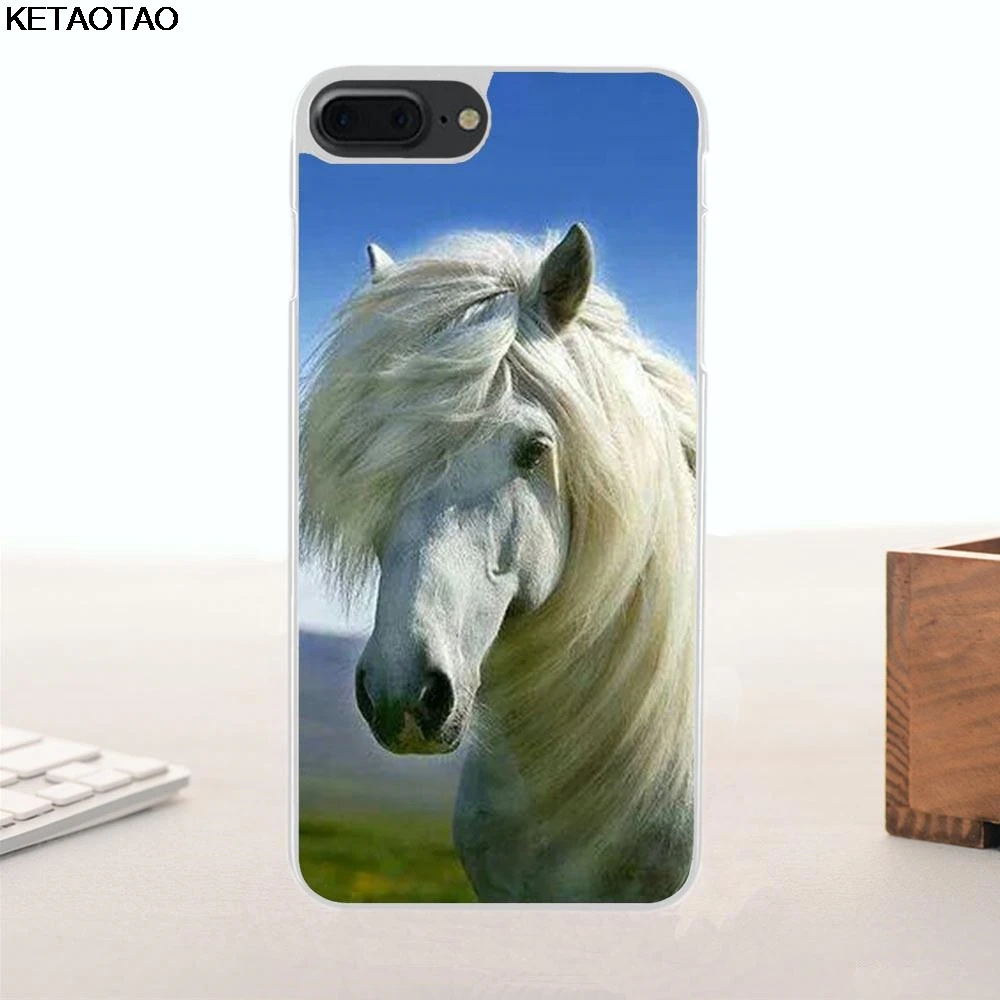 Белый KETAOTAO Dappled Horse чехол для телефона s для iPhone 4S SE 5C 5S 6S 7 8 Plus X XS XR 11 Pro для samsung чехол из мягкого ТПУ резины силикона - Цвет: Белый