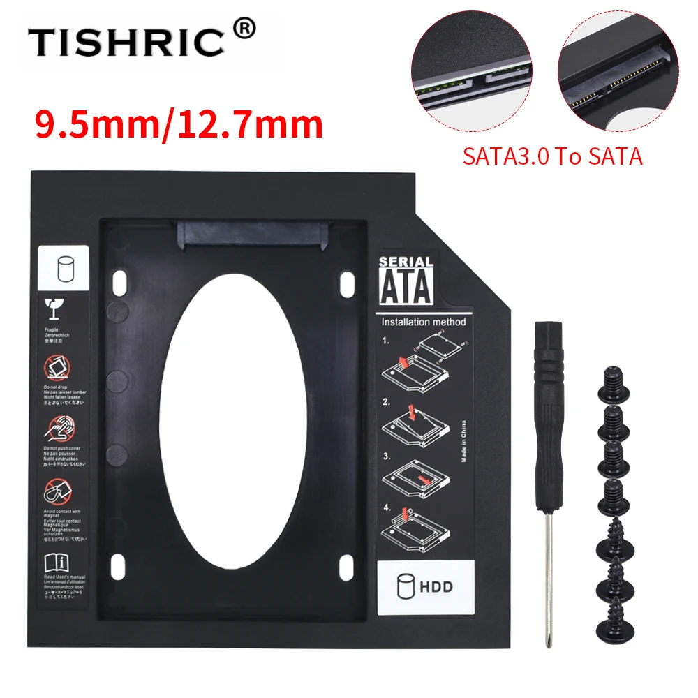 TISHRIC Пластик Hdd Caddy SSD чехол Корпус для жесткого диска SATA 2 5 жестких дисков жесткий