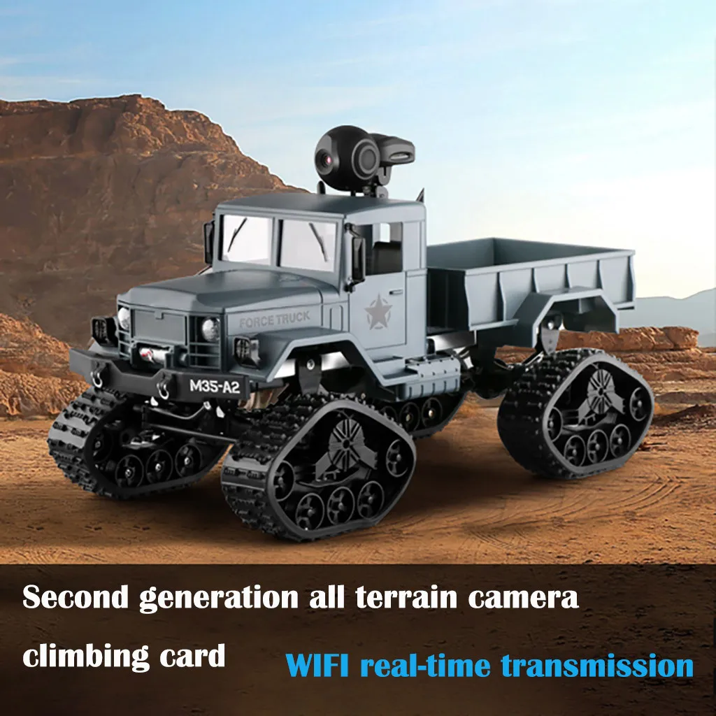 M35-A2 4WD 2,4 Ghz снег гусеничный пульт дистанционного управления автомобиля Wi-Fi в реальном времени передача имитация военной карты внедорожная модель# G4