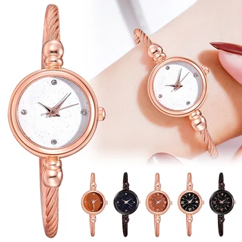 

Women Bracelet Style Quartz Watch Starry Sky Round Dial Wrist Watch with Alloy Band TC21