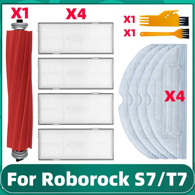Xiaomi Roborock S7 Max / T7S Plus / G10 Replacement Parts Main Side Brush Hepa Filter Mop Dust Bag Cover Vacuum Cleaner Kits Set T