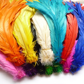 

Wholesale 100pcs 35-40CM Natural Rooster Coque Tail Feathers Cheap Feather For Crafts Christma Diy Pheasant Feather Decoration
