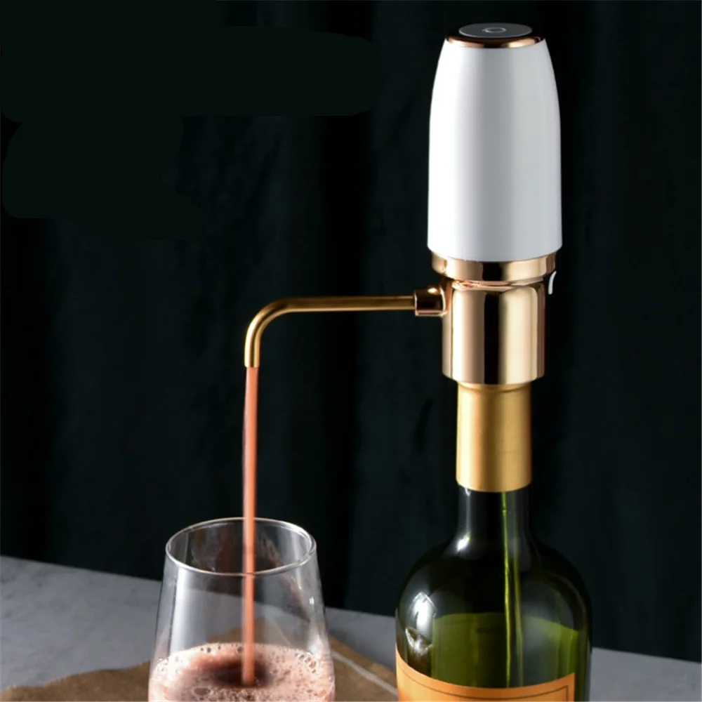 Ricarica Usb Decanter Elettrico Per Vino Portatile Smart Auto Pompa Per Vino Dispenser Per Versatore Strumenti Per Vino Aeratore Per Vino In Acciaio I