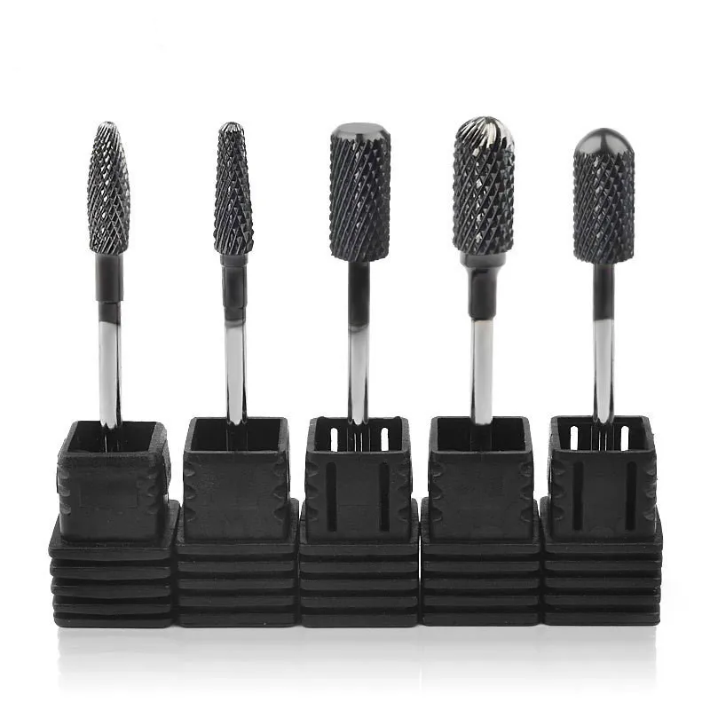 

5 Type Tungsten Carbide Nail Drill Bit For Electric Nail Drill Machine Titanium Burr Bits Milling Cutter Manicure Polishing Tool