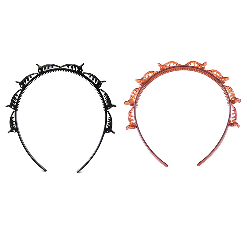 1pc Fashion Band Twist Plait Clip Braider Hair Clips Hairpin Head Hoop Headband Beauty Styling Tool Hair Decor