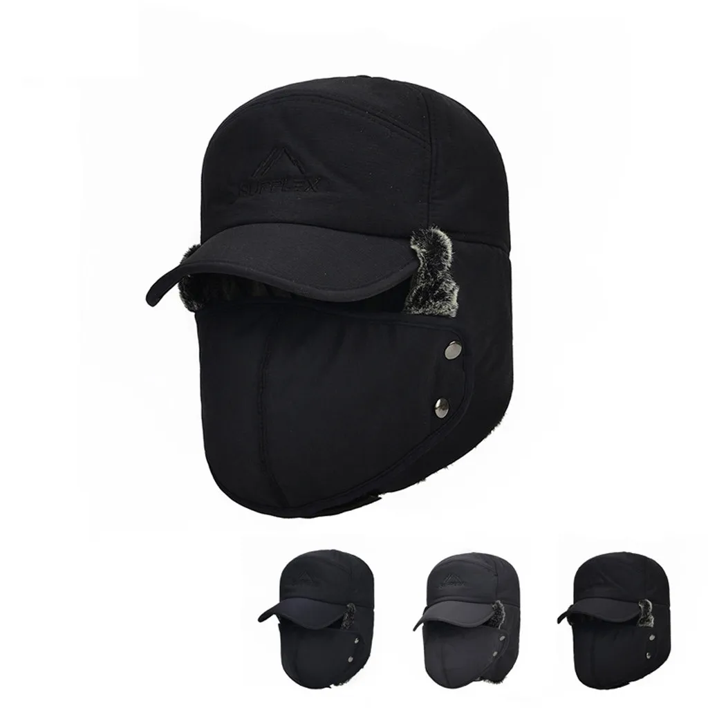 

High Quality Men Women Bomber Faux Fur Ear Flap Hat Cap Winter Ski Trooper Trapper suitable for winter outdoor climbing