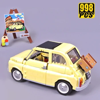 

Creator Expert Fiat 500 Technic Speed Champion Car MOC Set Building Blocks Car Bricks Toys Birthday Gift