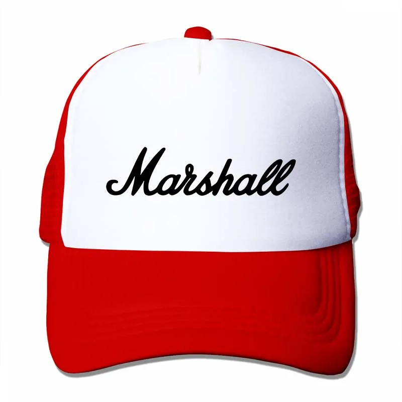 Marshall logo Baseball cap men women Trucker Hats fashion adjustable cap - Цвет: 4-Red