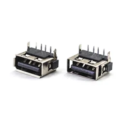 USB 4-pin DIP female flat and reel type AF rear 2-foot socket jack connector plug socket with cover socket welding wire adapter