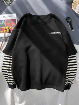 

ZAFUL Hoodies Men Letter Striped Pattern Casual Sweatshirt 2020 Spring Casual Hoodies Male Tops Streetwear