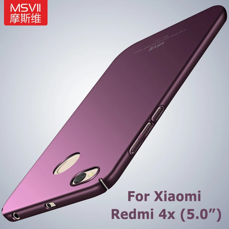 Redmi 4x чехол MSVII тонкий матовый чехол для Xiaomi 4x Pro Чехол Xiomi Redmi 4x Жесткий PC чехол для Xiaomi Redmi 4 X чехол для телефона s 5,0"