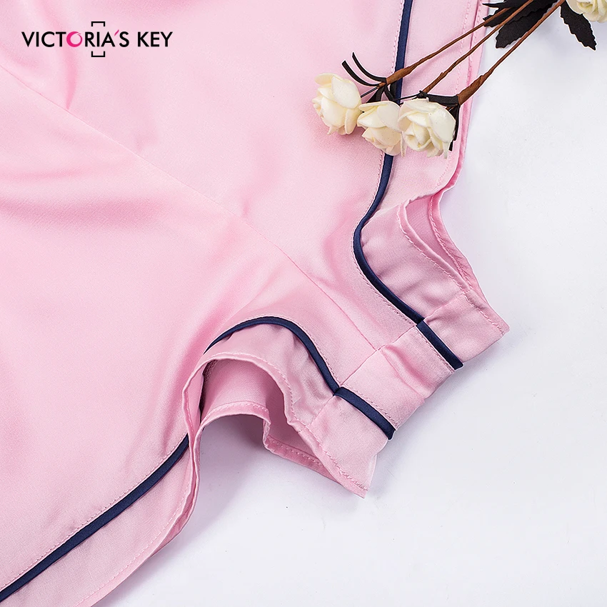 VICTORIA'S ключ розовый V Ночная Пижама с горловиной без рукавов из искусственного
