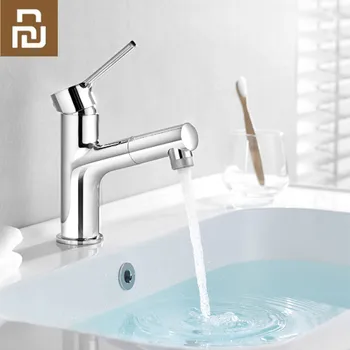 

Youpin stainless steel lead-free basin faucet 304 stainless steel body hot and cold water control