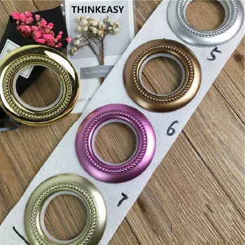 

THINKEASY 50Pcs/Set High Quality Rome Art Circle Home Curtain Ring Plastic Curtain Hanging ring Curtain Decoration Accessories