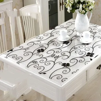 

Clear PVC Sofa Glass Crystal Boards Mats Dinning Table Cover Waterproof Tablecloth Round Desk Pad Soft Glass Plastic Clear Mats