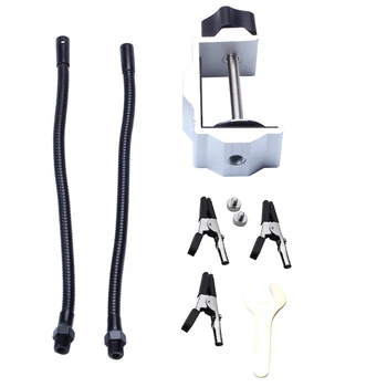 

Bench Vise Aluminum Table Clamp Soldering Iron Holder Soldering Station Pcb Fixture Helping Hands With 2 Flexible Arms