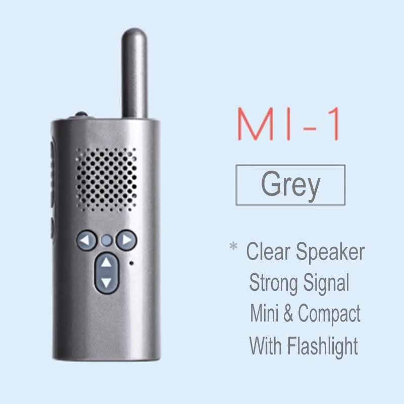2 шт Xiao Mi Walkie-Talkie Mini двухсторонняя рация профессиональная портативная рация UHF 400-480MHz Ham Радио Домофон приемопередатчик - Цвет: MI1-grey
